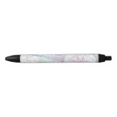 Stylo Noir Elegant Iridescent Sun Moon Mandala Silver Design (Devant)