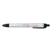 Stylo Noir Elegant Iridescent Sun Moon Mandala Silver Design (Bas)