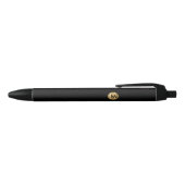 Stylo Noir Élégant Monogramme minimal d'or noir (Haut)