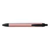 Stylo Noir Élégant Monogramme Or Rose (Dos)