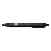 Stylo Noir Élégant monogrammed noir nom script classe (Bas)
