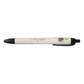 Stylo Noir Elégant noir blanc Boho floral papillon papillon (Bas)