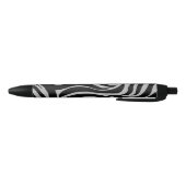 Stylo Noir Elégant Parties scintillant noire Silver Zebra Pos (Bas)