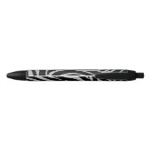 Stylo Noir Elégant Parties scintillant noire Silver Zebra Pos (Dos)