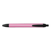 Stylo Noir Élégant rose avec un nom en script noir (Dos)