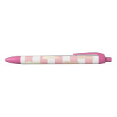 Stylo Noir Élégant rose d'ananas en or motif rayé (Haut)
