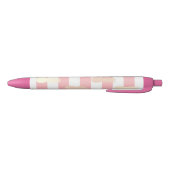 Stylo Noir Élégant rose d'ananas en or motif rayé (Bas)