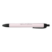 Stylo Noir Élégant rose pâle minimaliste classique chic (Bas)