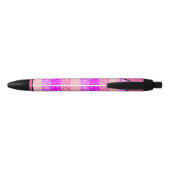 Stylo Noir Élégant rose Premier Nom Monogramme pour Filles, m (Dos)