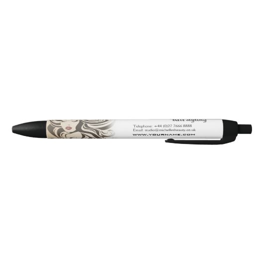 Stylo Noir Élégant Sepia Chic Wavy Hairstyle extensions de ch (Bas)