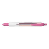 Stylo Noir Elégant triangle géométrique rose roux et bordeaux (Dos)