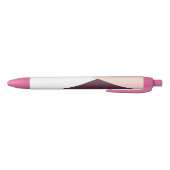 Stylo Noir Elégant triangle géométrique rose roux et bordeaux (Bas)