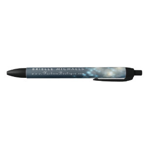 Stylo Noir Élégante boutique de mode Turquoise de Bokeh Spark