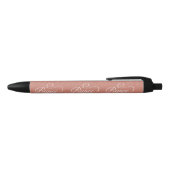 Stylo Noir Élégante Girly Sparkle Dice Bunco (Haut)