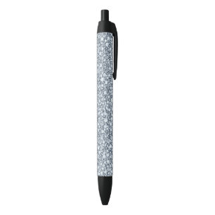 Stylo Noir Elégante Parties scintillant Gris Et Blanche
