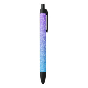 Stylo Noir Élégante Parties scintillant Violet Et Bleu Gradie