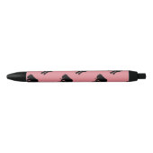 Stylo Noir Eléphant africain rose (Devant)