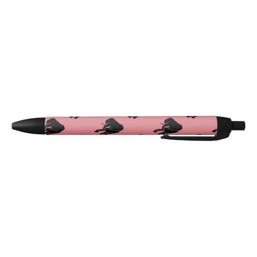 Stylo Noir Eléphant africain rose (Bas)