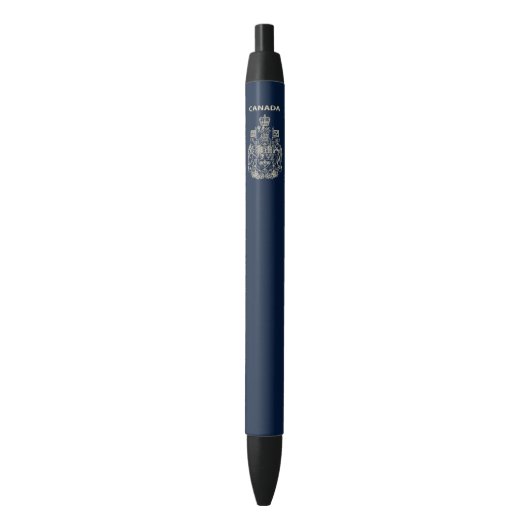 Stylo Noir emblème national du Canada (devant Vertical)