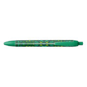 Stylo Noir Emerald Green Ornate Kaleidoscope Monogram (Dos)