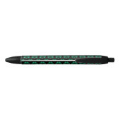 Stylo Noir Emerald Green Sparkles Shamrock motif noir (Dos)