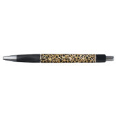 Stylo noir Empreinte de léopard (Devant)