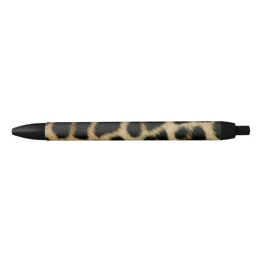 Stylo Noir Empreinte de léopard (Devant)