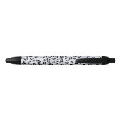 Stylo Noir Empreinte de léopard blanc (Dos)