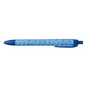 Stylo Noir Empreinte de léopard bleu (Bas)