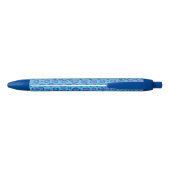 Stylo Noir Empreinte de léopard bleu (Dos)