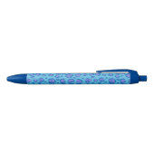 Stylo Noir Empreinte de léopard bleu (Haut)