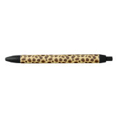 Stylo Noir Empreinte de léopard - Chocolat Brown et Chocolat  (Devant)