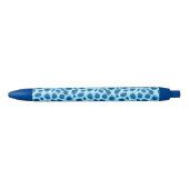 Stylo Noir Empreinte de léopard - Cobalt foncé et bleu ciel (Devant)