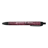 Stylo Noir Empreinte de léopard de Glam Burgundy (Bas)