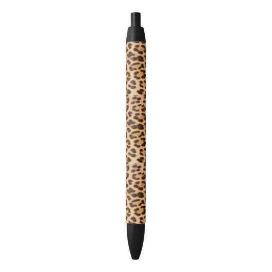 Stylo Noir empreinte de léopard de mode de safari sauvage (devant Vertical)