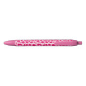 Stylo Noir Empreinte de léopard - Fuchsia et rose clair (Dos)
