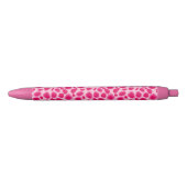 Stylo Noir Empreinte de léopard - Fuchsia et rose clair (Devant)