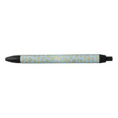 Stylo Noir Empreinte de léopard Gold Blue Ombre (Devant)
