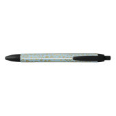 Stylo Noir Empreinte de léopard Gold Blue Ombre (Dos)