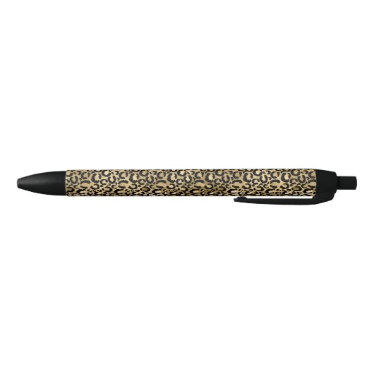 Stylo Noir Empreinte de léopard Gold Glam (Bas)