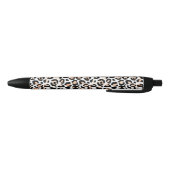 Stylo Noir Empreinte de léopard noir blanc Peach (Bas)