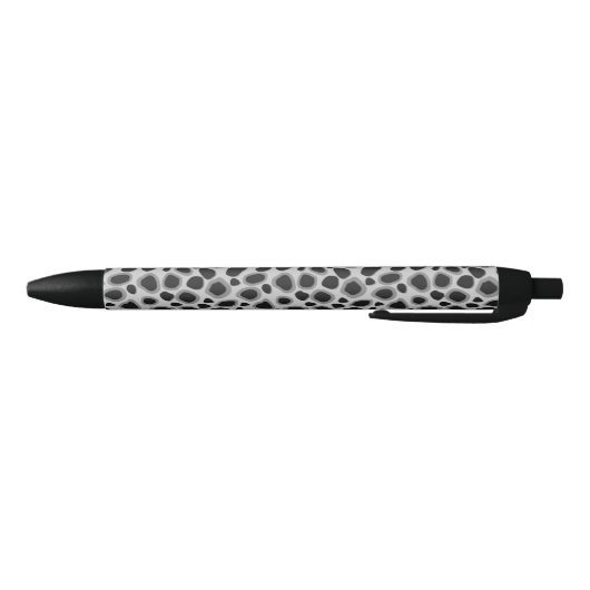 Stylo Noir Empreinte de léopard - Nuances de gris (Bas)