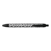Stylo Noir Empreinte de léopard - Nuances de gris (Dos)