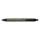 Stylo Noir Empreinte de léopard Ombre Noir Or (Dos)