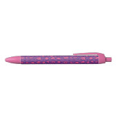 Stylo Noir Empreinte de léopard pourpre (Haut)