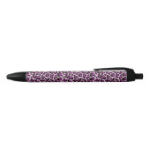 Stylo Noir Empreinte de léopard pourpre (Haut)