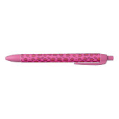 Stylo Noir Empreinte de léopard rose (Bas)