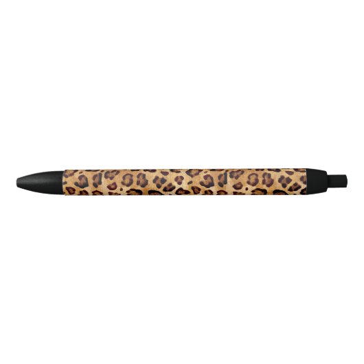 Stylo Noir Empreinte de léopard Rustic Texture (Devant)