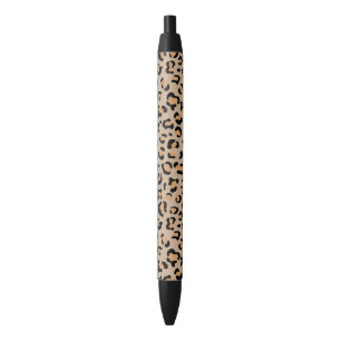 Stylo Noir Empreinte de léopard, Spots de léopard, Leopard Br