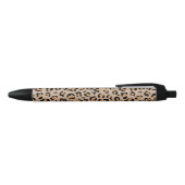 Stylo Noir Empreinte de léopard, Spots de léopard, Leopard Br (Haut)